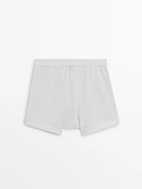 Boxer uni en coton mélang