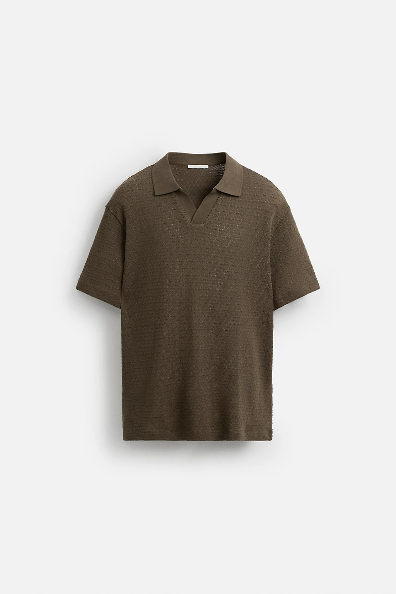 POLO JACQUARD GÉOMÉTRIQUE