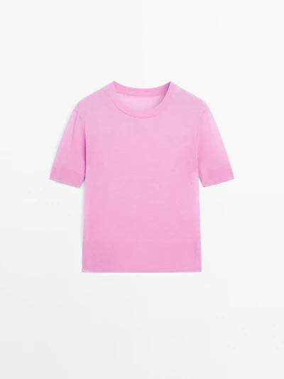 Short sleeve knit sweater - STUDIO