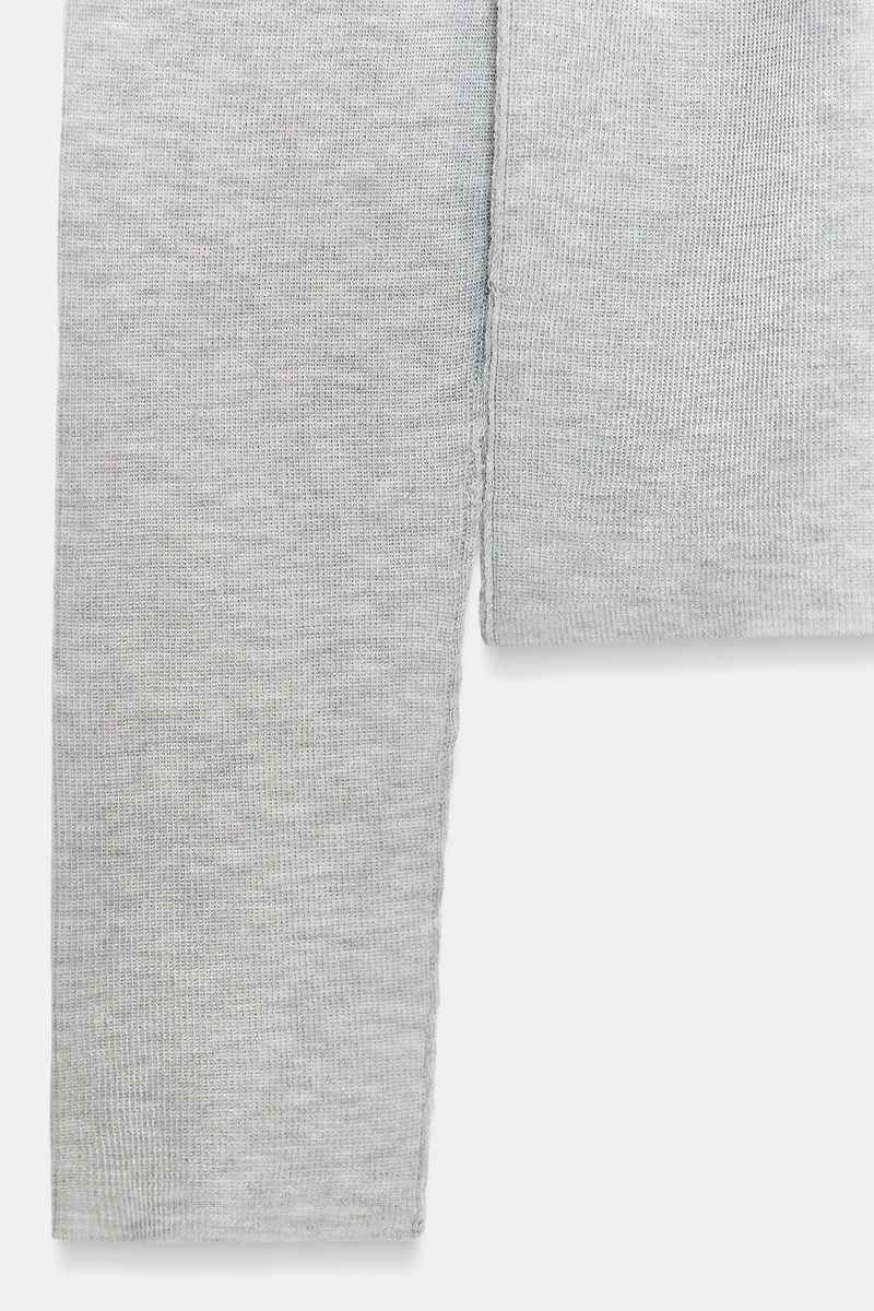 SEMI-SHEER KNIT TOP