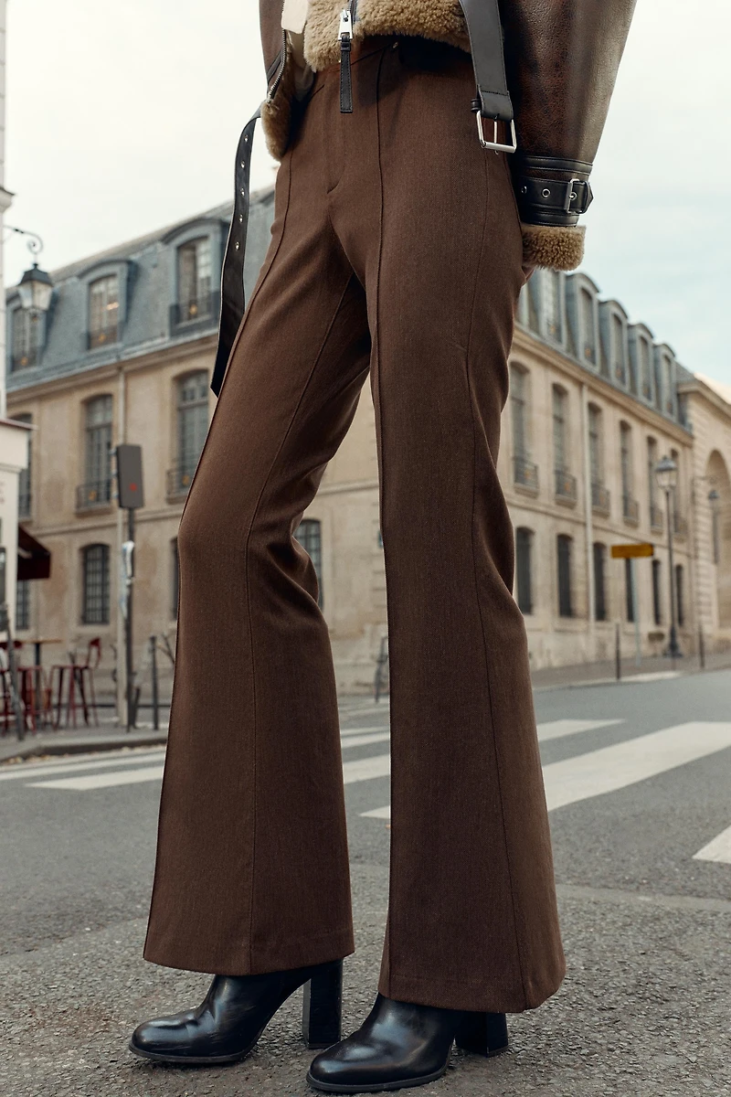 HIGH-WAISTED FLARE PANTS