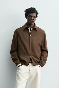 BLOUSON REGULAR FIT 100% LAINE