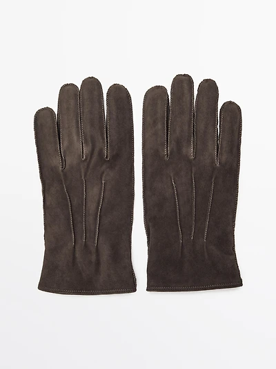 Gants en cuir caprin finition daim