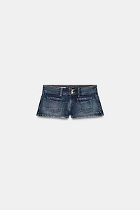TRF LOW WAIST MINI DENIM SHORTS