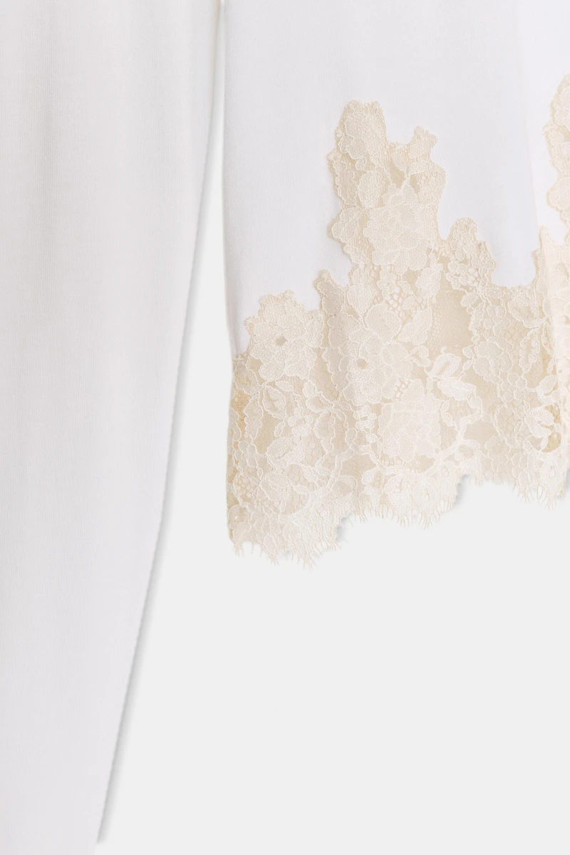 COMBINATION LACE T-SHIRT
