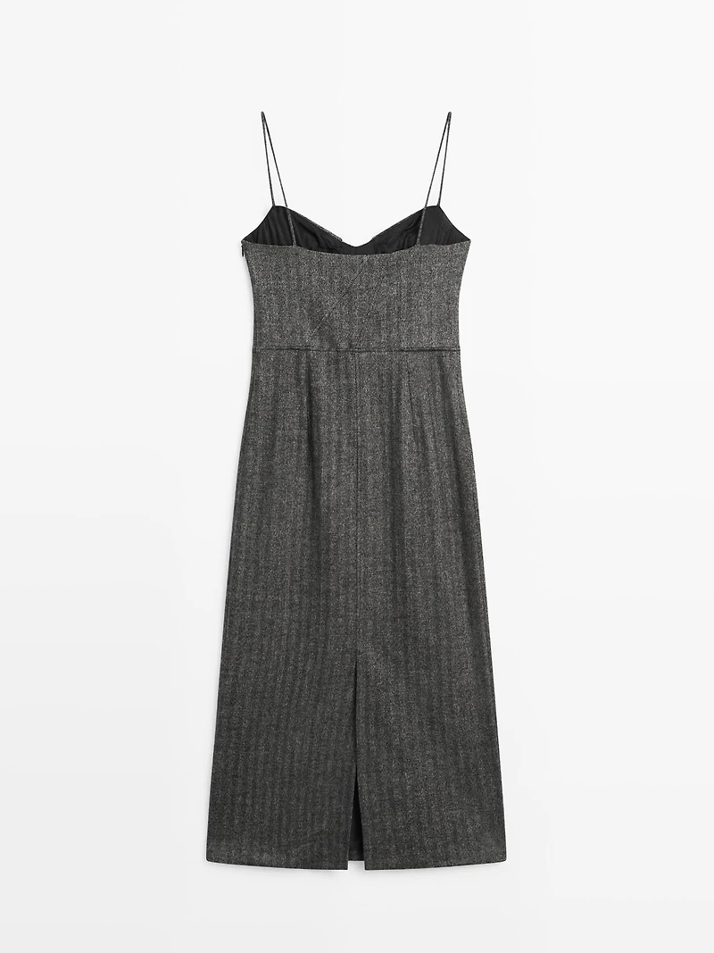 Robe midi à bretelles