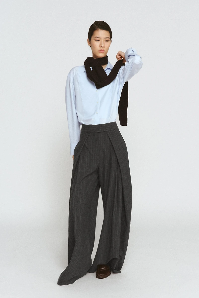 ZW COLLECTION PLEATED WIDE LEG PANTS