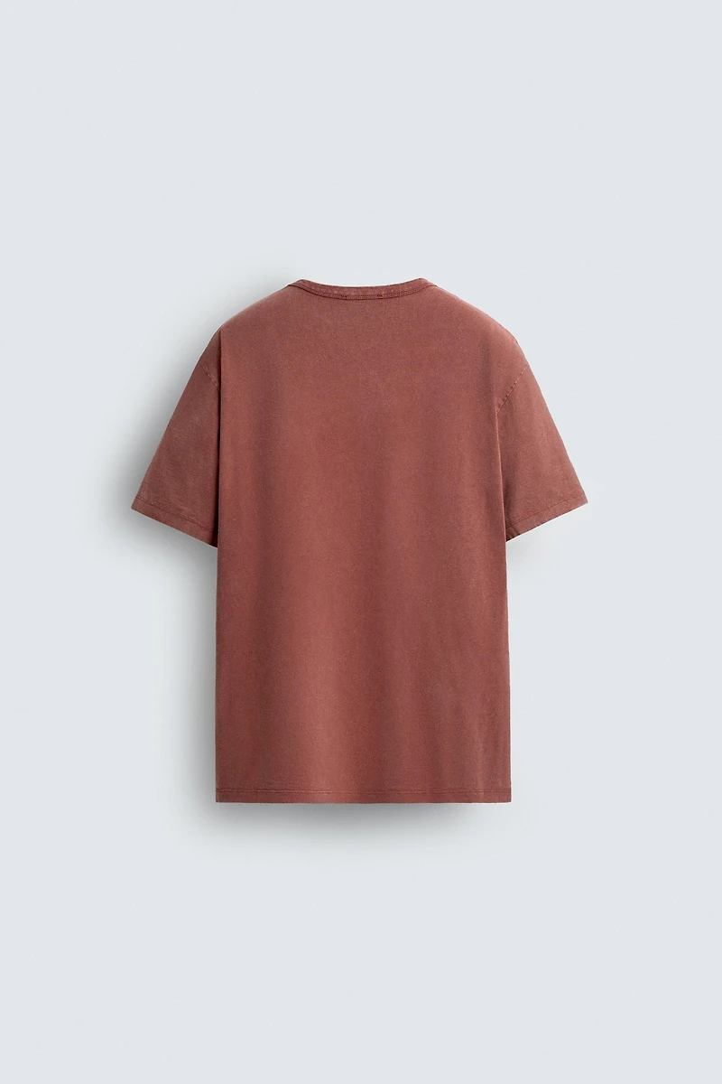 WASHED EMBROIDERED T-SHIRT