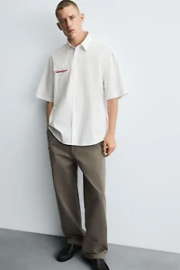 EMBROIDERED STRIPED SHIRT