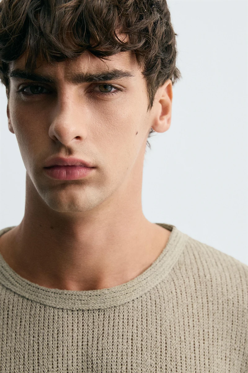 OPENWORK TEXTURED T-SHIRT