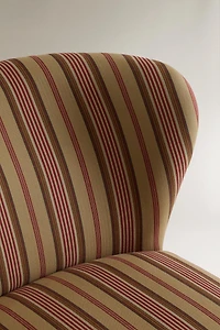 STRIPED ACCENT CHAIR WITH RUFFLE | KATHARINE POLE