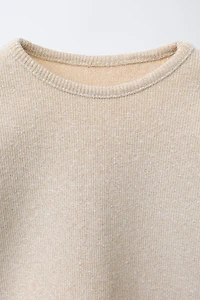 SPARKLY RIBBED T-SHIRT