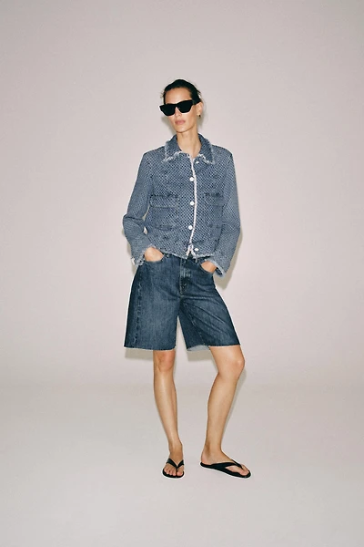 ZW COLLECTION RELAXED FIT MID-RISE DENIM SHORTS