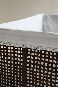 BAMBOO LACE TRIM BASKET