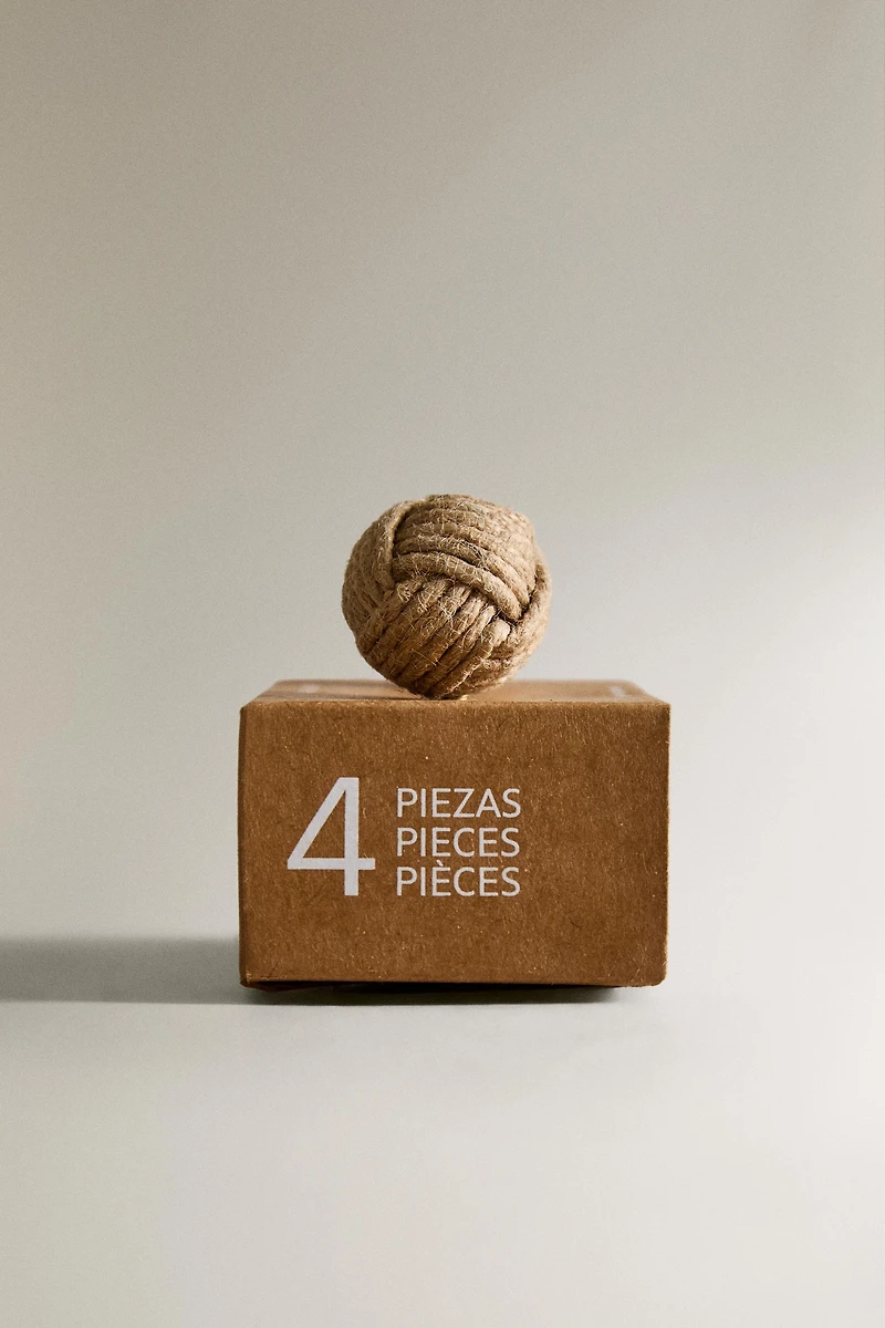 LOT DE BOUTONS MEUBLE MINI-NŒUD (LOT DE 4)