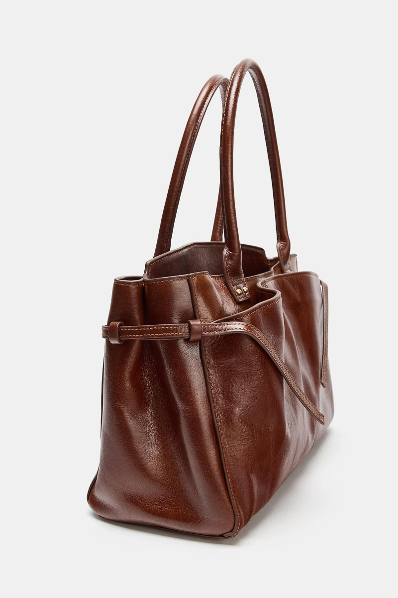 LEATHER CITY BAG
