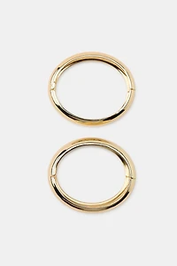 LOT DE 2 BRACELETS MÉTALLIQUES RIGIDES