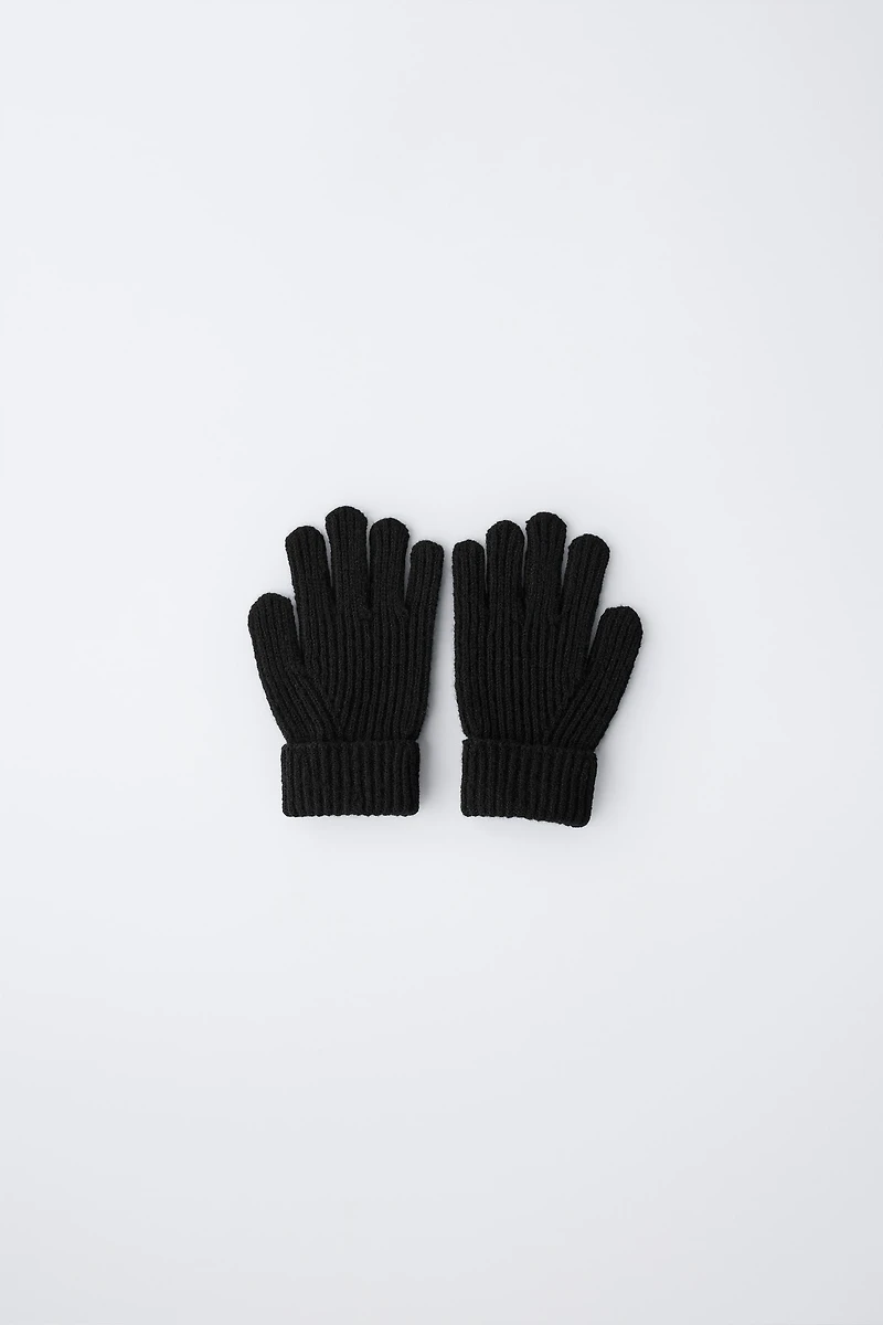 PLAIN KNIT GLOVES