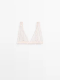 Frayed lace bralette