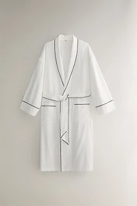 ROBE DE CHAMBRE JACQUARD RAYURES