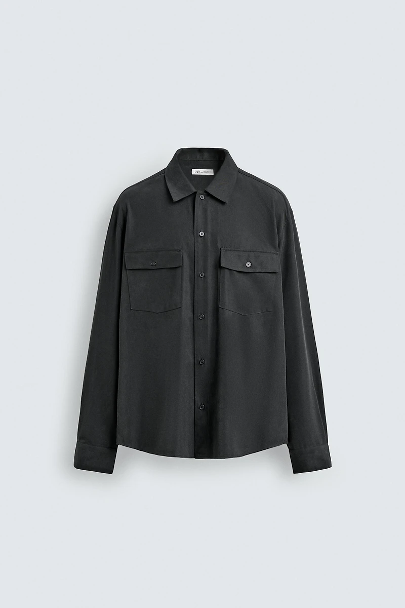 RELAXED FIT FLUID SHIRT WITH POCKETS