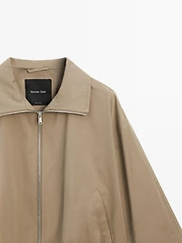 Cotton blend bomber jacket