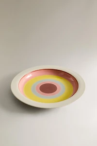 PLAT CÉRAMIQUE CERCLES X COLLAGERIE