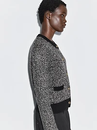 Cardigan en laine mélangée avec boutons dorés