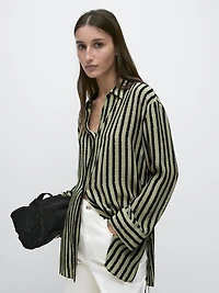 Striped flowing shirt
