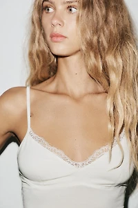TOP LYOCELL DENTELLE