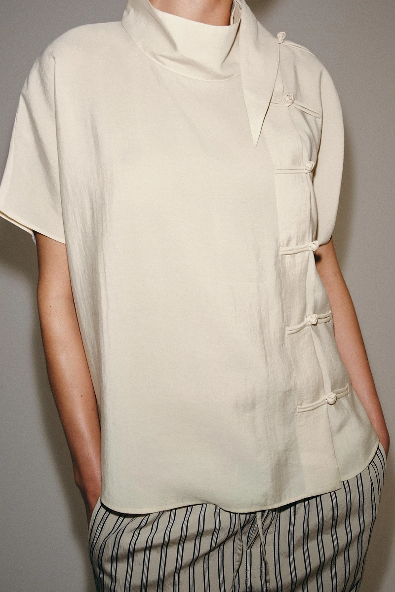 FLOWY FIREMAN CLASP BLOUSE ZW COLLECTION
