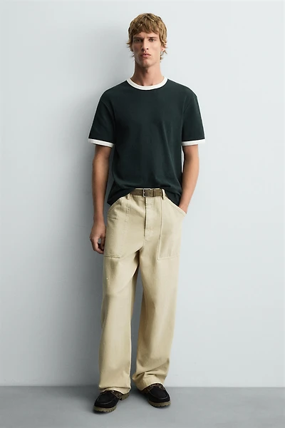 CONTRASTING LEATHER DECK SHOES