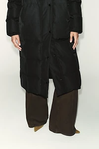 DOUDOUNE LONGUE À CAPUCHE DÉPERLANTE COUPE-VENT