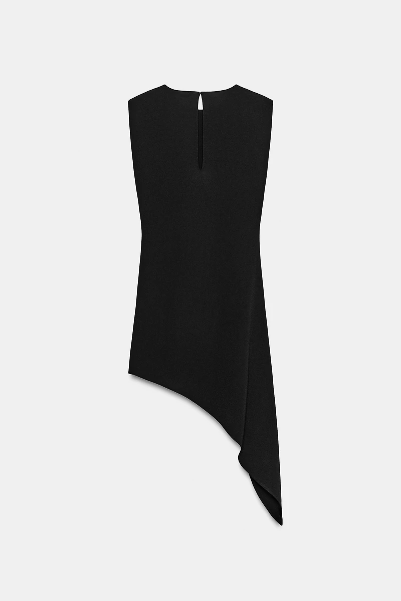 ASYMMETRIC SHOULDER PAD SHORT DRESS