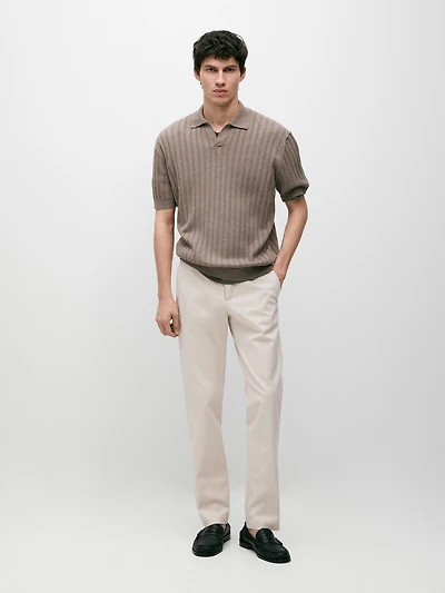 Pantalon tapered fit en coton