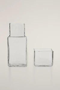 BOTTLE AND GLASS NIGHT SET (SET OF 2)