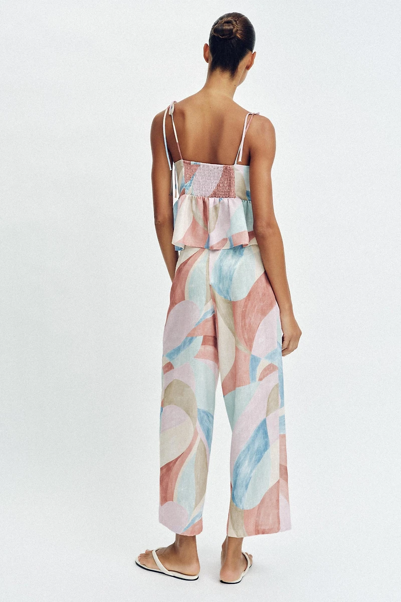 PRINTED STRAP TOP