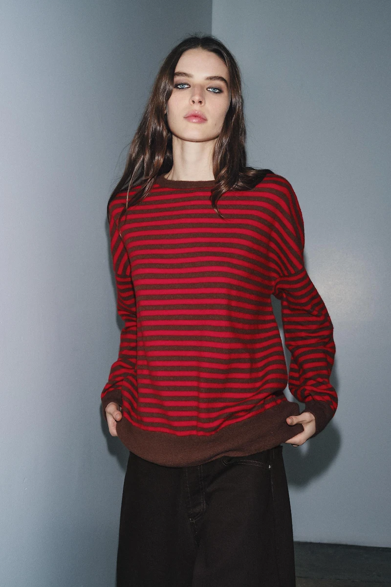 100% WOOL STRIPED JUMPER