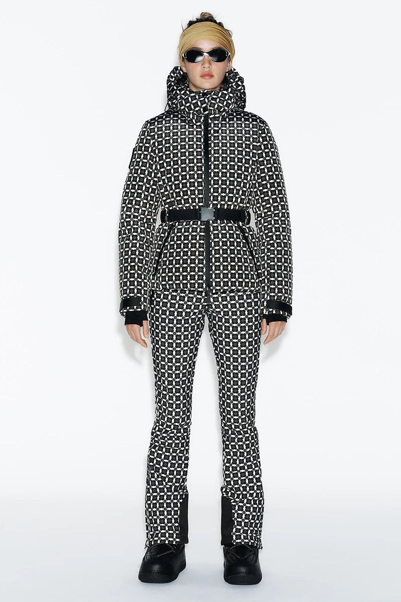 HOODED WATER RESISTANT WINDPROOF DOWN COAT RECCO® TECHNOLOGY SKI COLLECTION