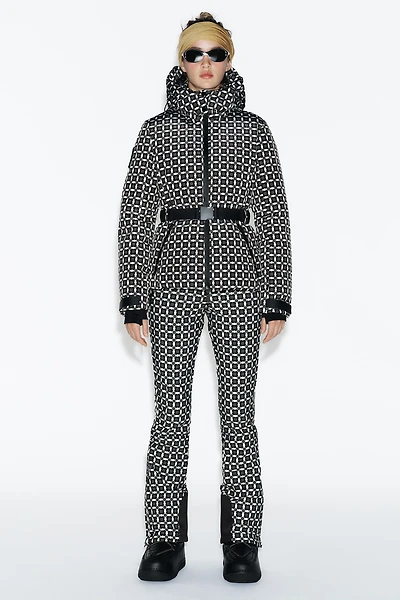 HOODED WATER RESISTANT WINDPROOF DOWN COAT RECCO® TECHNOLOGY SKI COLLECTION