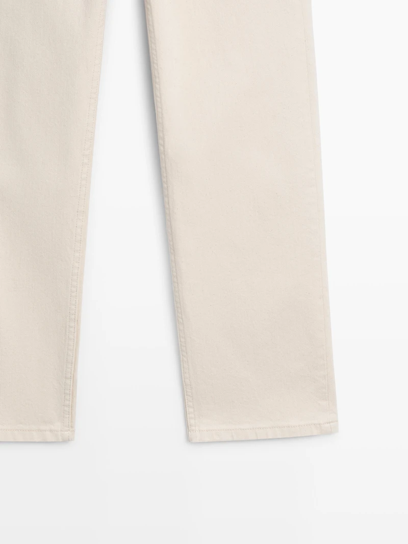 Mid-rise straight-leg jeans