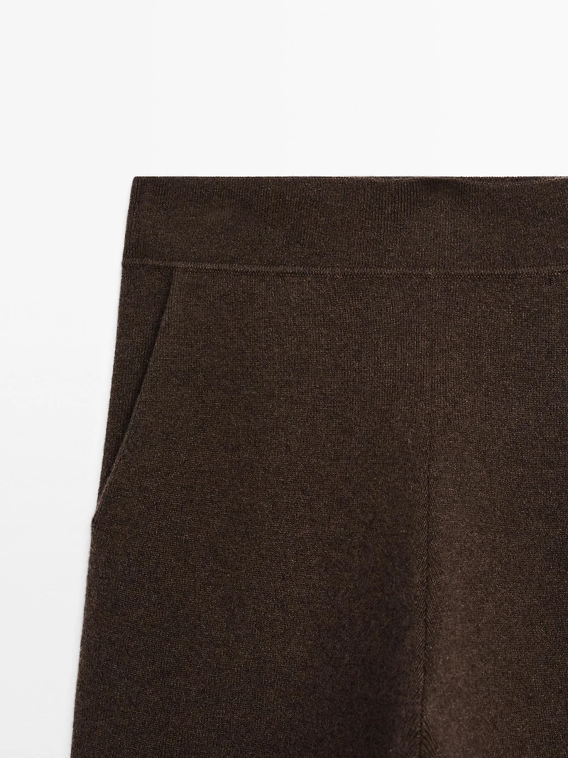 100% cashmere balloon fit trousers