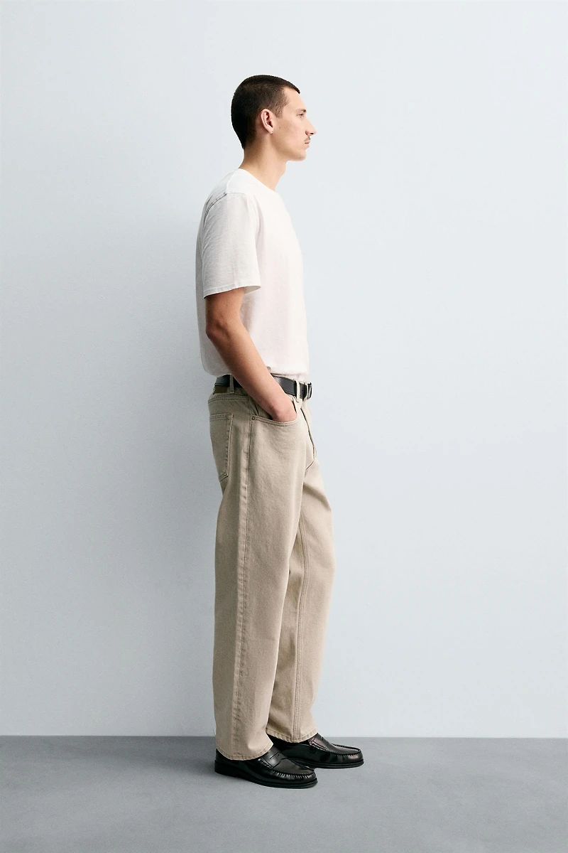 WASHED PRINT STRAIGHT FIT JEANS