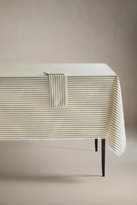 STRIPED TABLECLOTH WITH FRINGES
