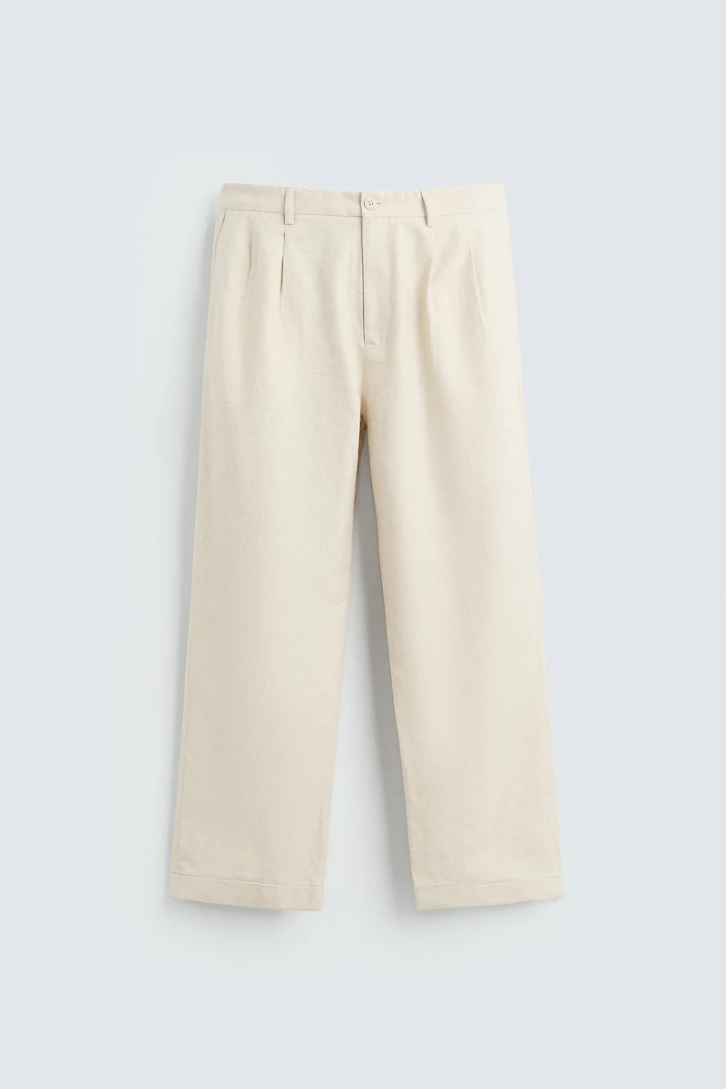 PANTALON COTON - LIN PLIS