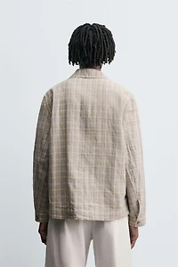 TEXTURED PLAID SHIRT