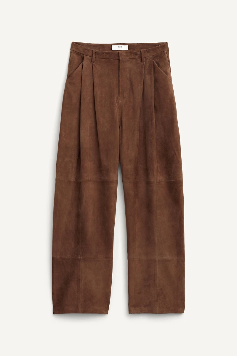 100% SUEDE PLEATED PANTS LIMITED EDITION
