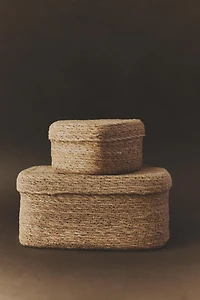 SEAGRASS BASKET WITH LID