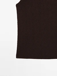Flowing knit top with straps