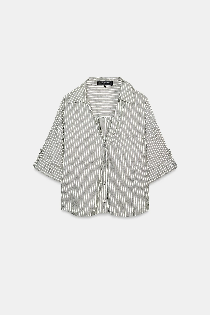 STRIPED LINEN SHIRT